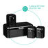 Taurus Bread Bin & Canister Set - Black